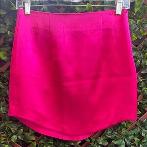 Zara Vibrant Fuchsia Asymmetrical Skirt